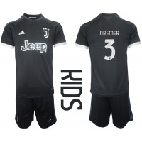 Camiseta Juventus Gleison Bremer #3 Tercera Equipación Replica 2023-24 para niños mangas cortas (+ Pantalones cortos)